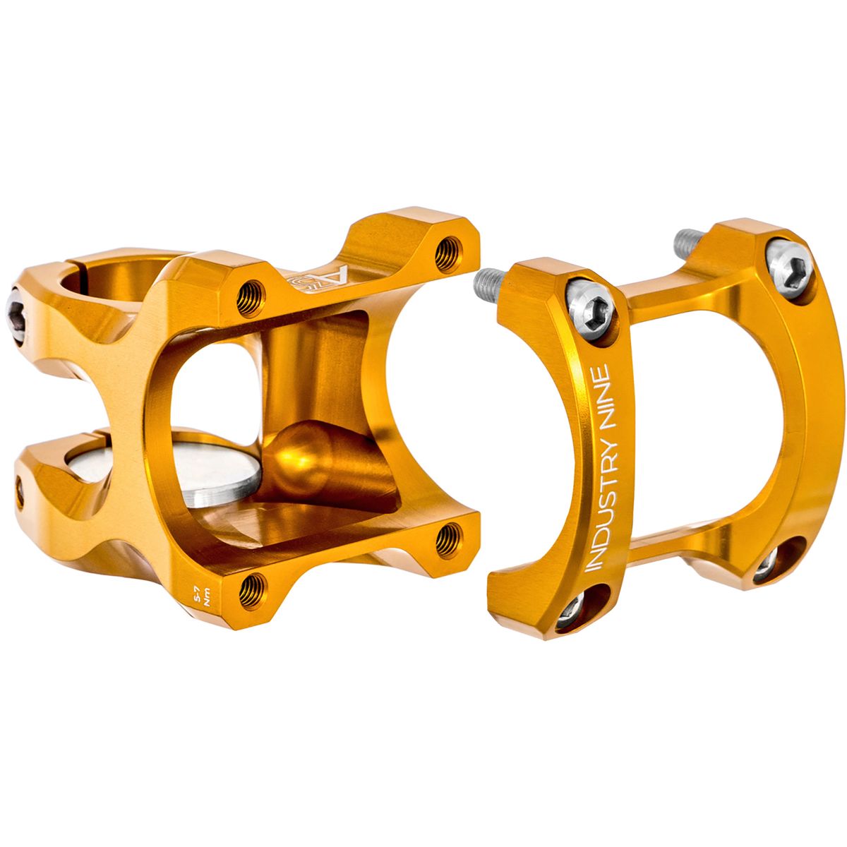 Image of Industry Nine A35 Stem Gold, 50mm