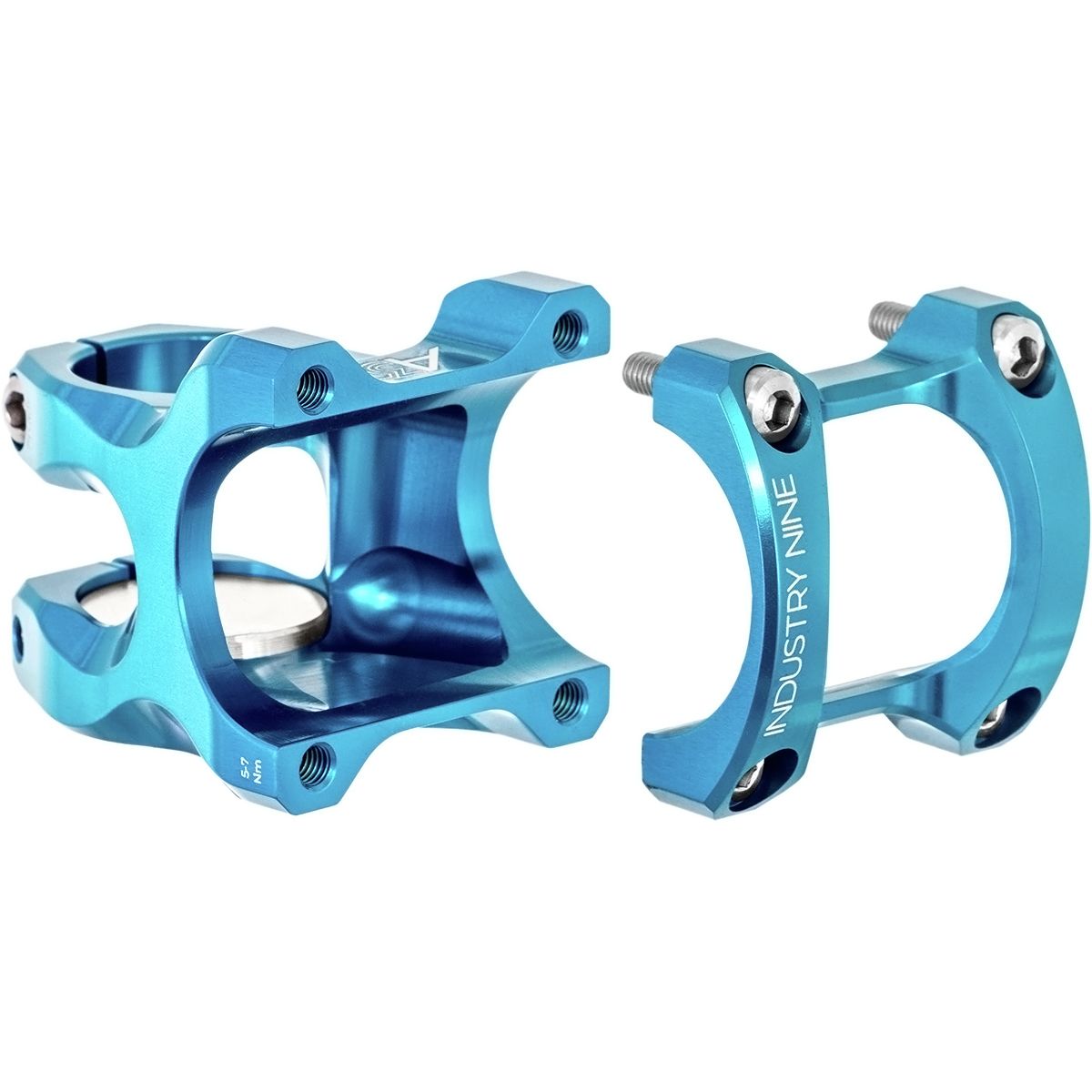 Image of Industry Nine A35 Stem Turquoise, 32mm