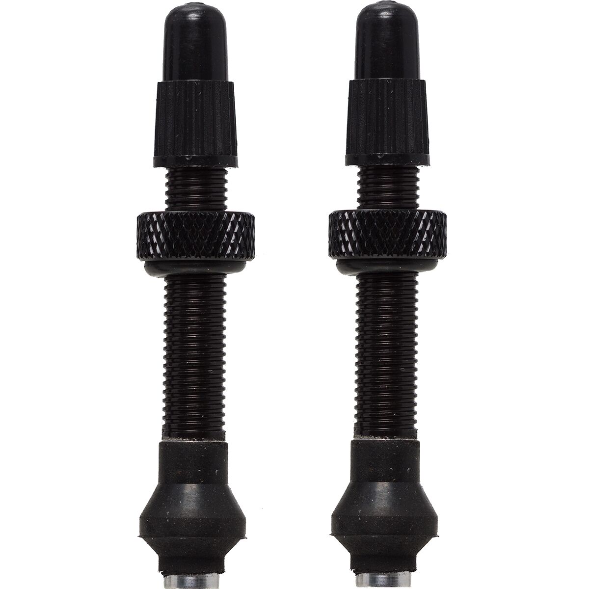 Image of Industry Nine No-Clog Aluminum Tubeless Valve Stems Black, 60mm, Pair