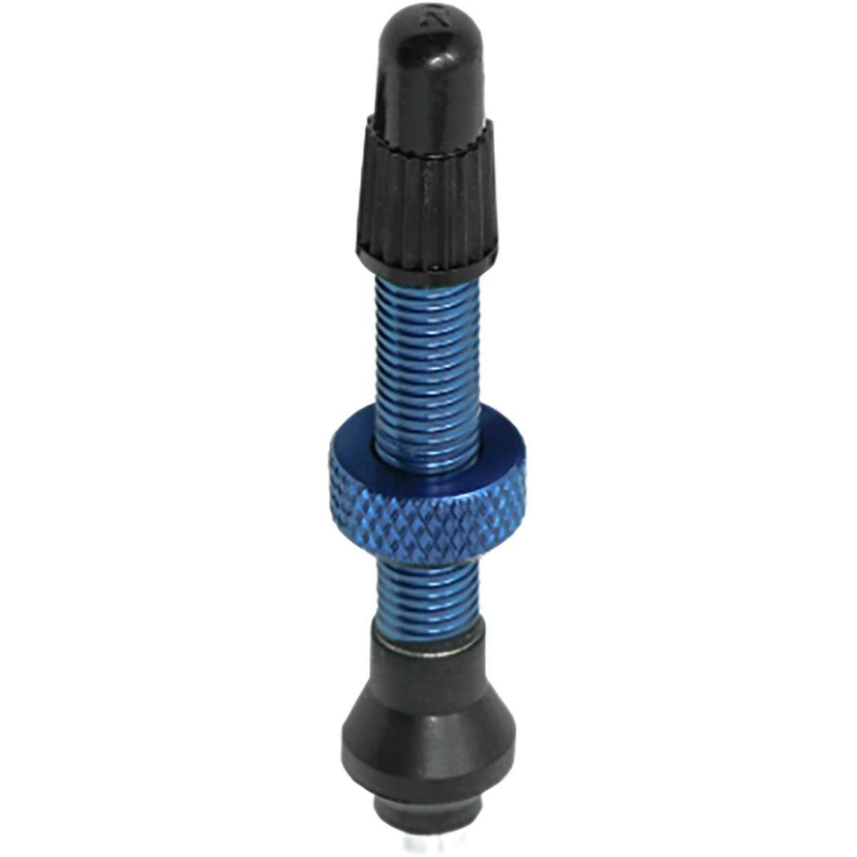 Image of Industry Nine No-Clog Aluminum Tubeless Valve Stems Blue, 40mm, Pair