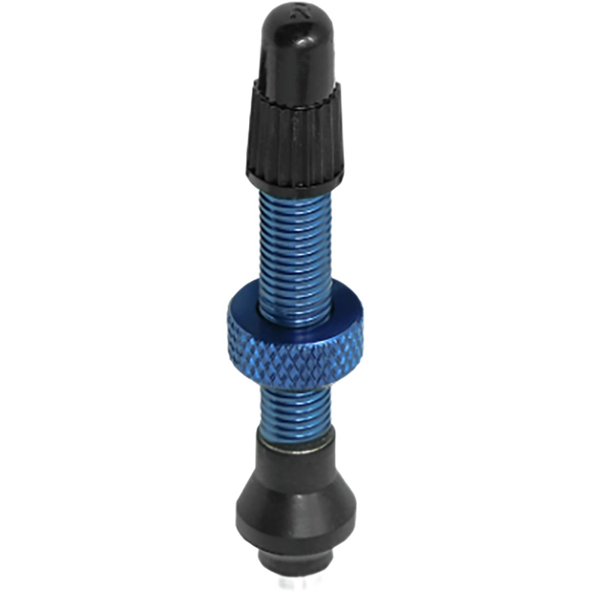 Image of Industry Nine No-Clog Aluminum Tubeless Valve Stems Blue, 40mm, Pair