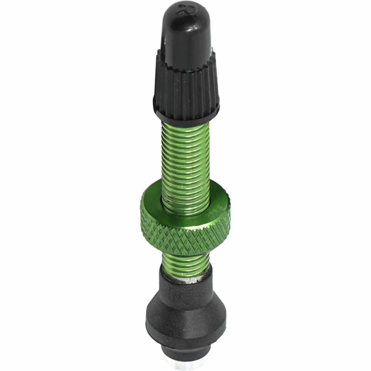 Image of Industry Nine No-Clog Aluminum Tubeless Valve Stems Lime, 40mm, Pair