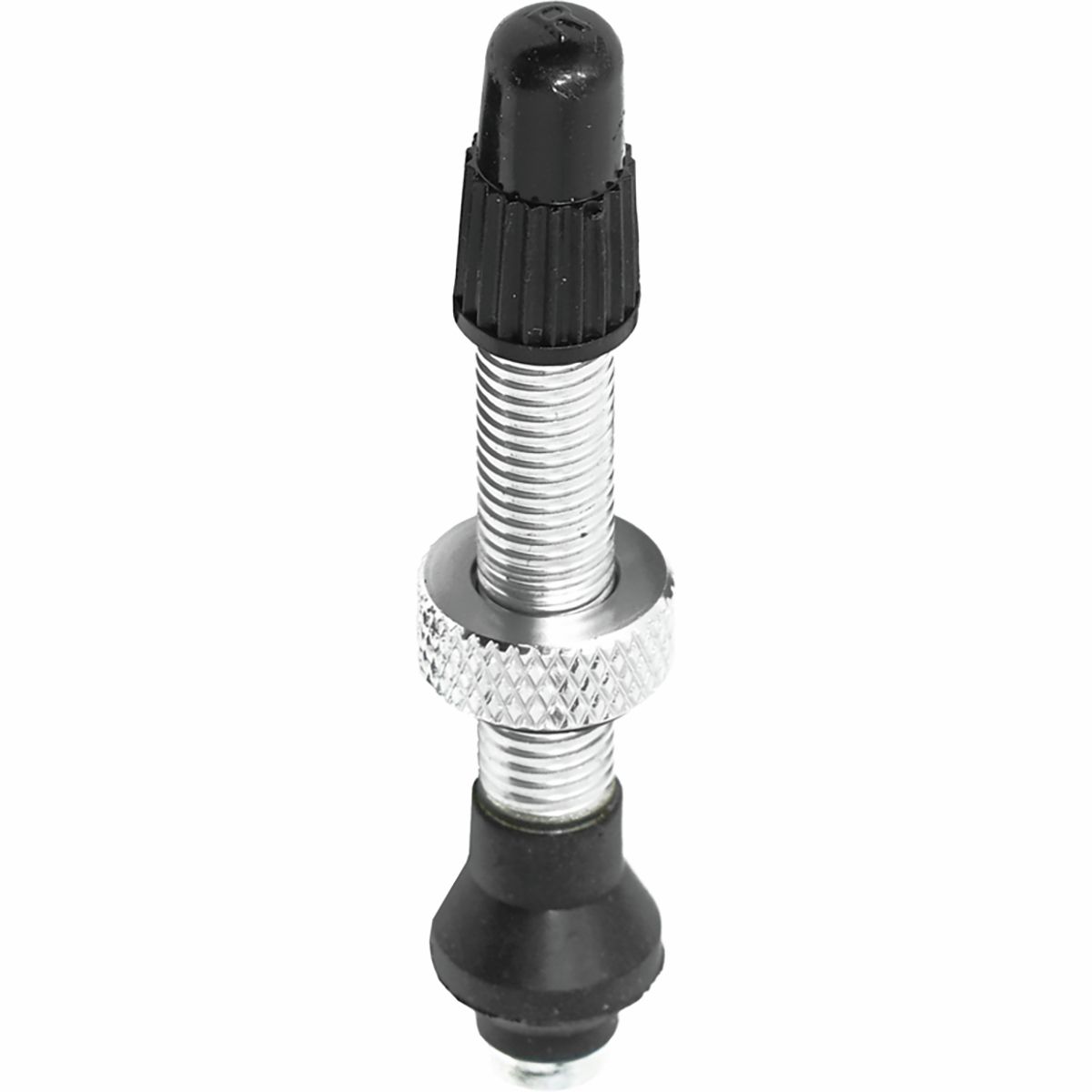 Image of Industry Nine No-Clog Aluminum Tubeless Valve Stems Silver, 40mm, Pair