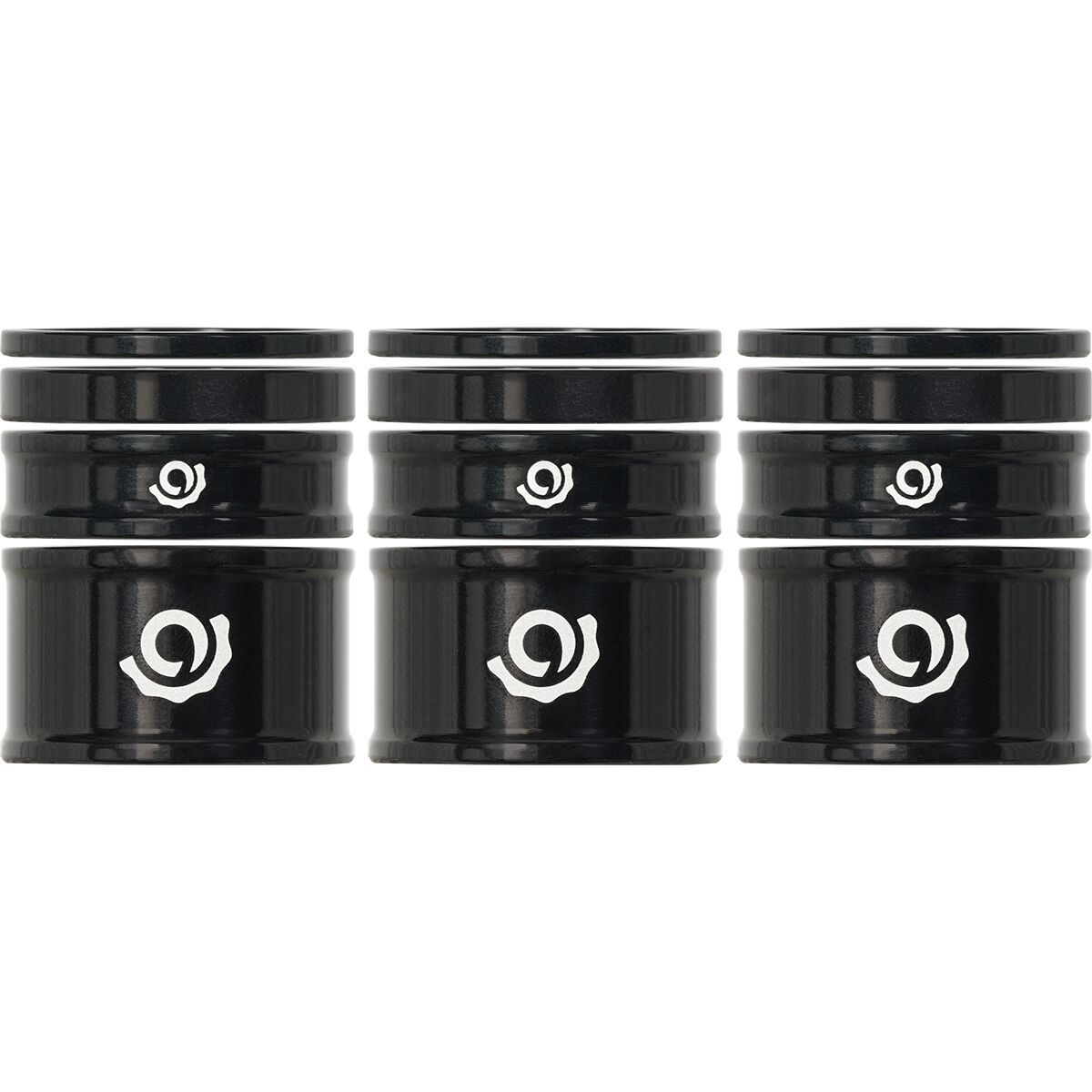 Image of Industry Nine Headset Spacer Kit, 3-Pack Black, 10mm