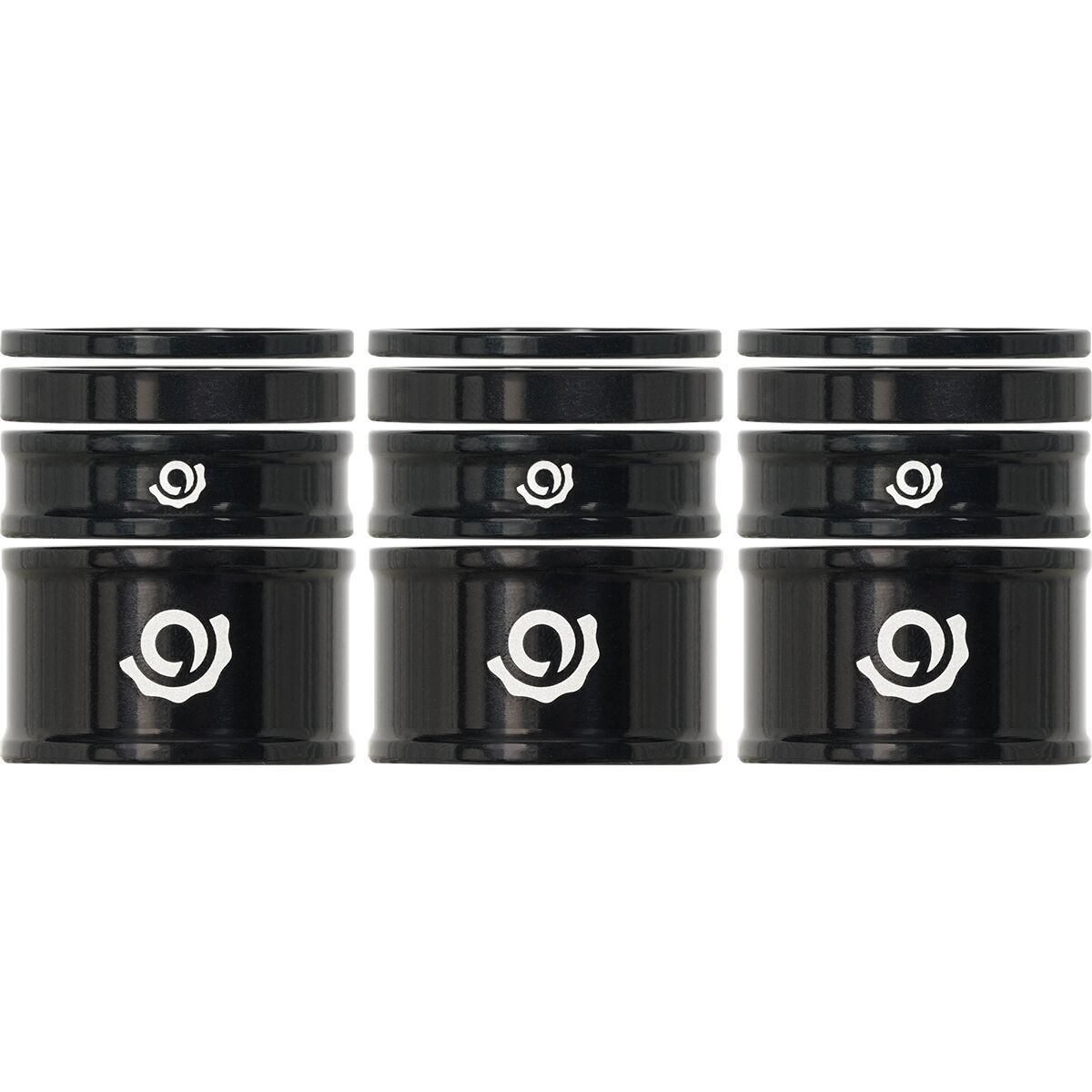 Image of Industry Nine Headset Spacer Kit, 3-Pack Black, 10mm
