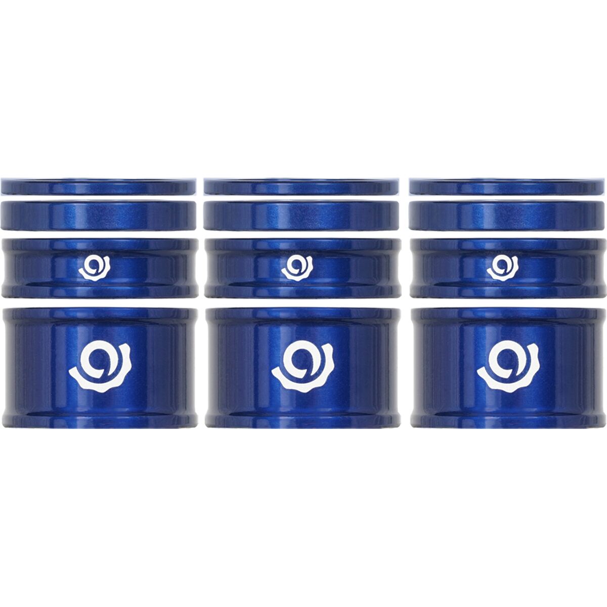 Image of Industry Nine Headset Spacer Kit, 3-Pack Blue, 10mm