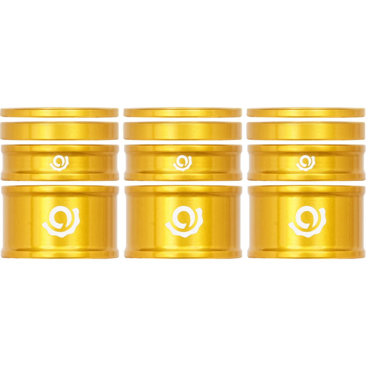 Image of Industry Nine Headset Spacer Kit, 3-Pack Gold, 5mm