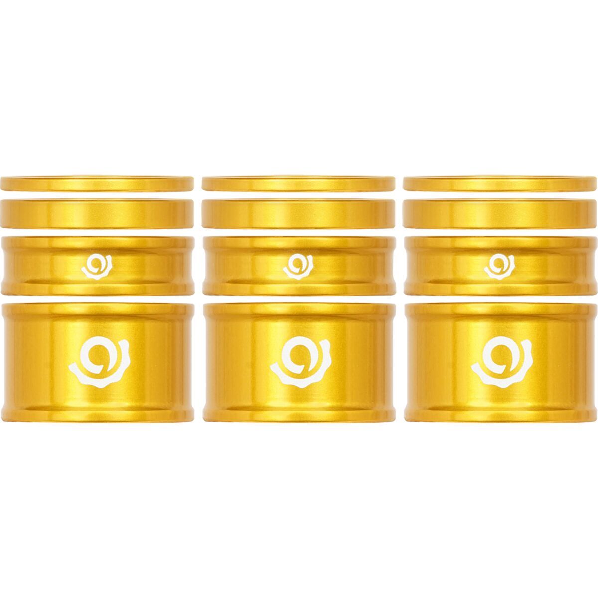 Image of Industry Nine Headset Spacer Kit, 3-Pack Gold, 2.5mm