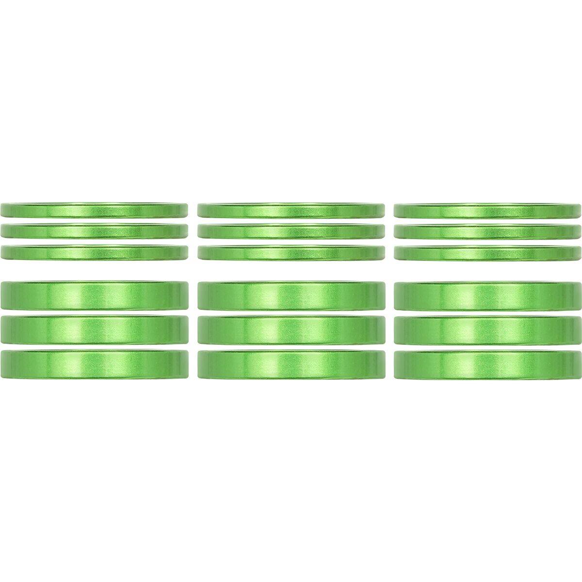 Image of Industry Nine Headset Spacer Kit, 3-Pack Lime, 5mm