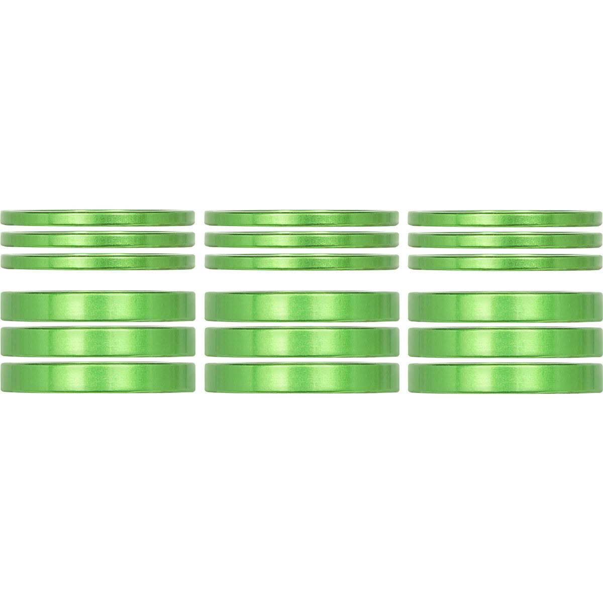 Image of Industry Nine Headset Spacer Kit, 3-Pack Lime, 2.5mm