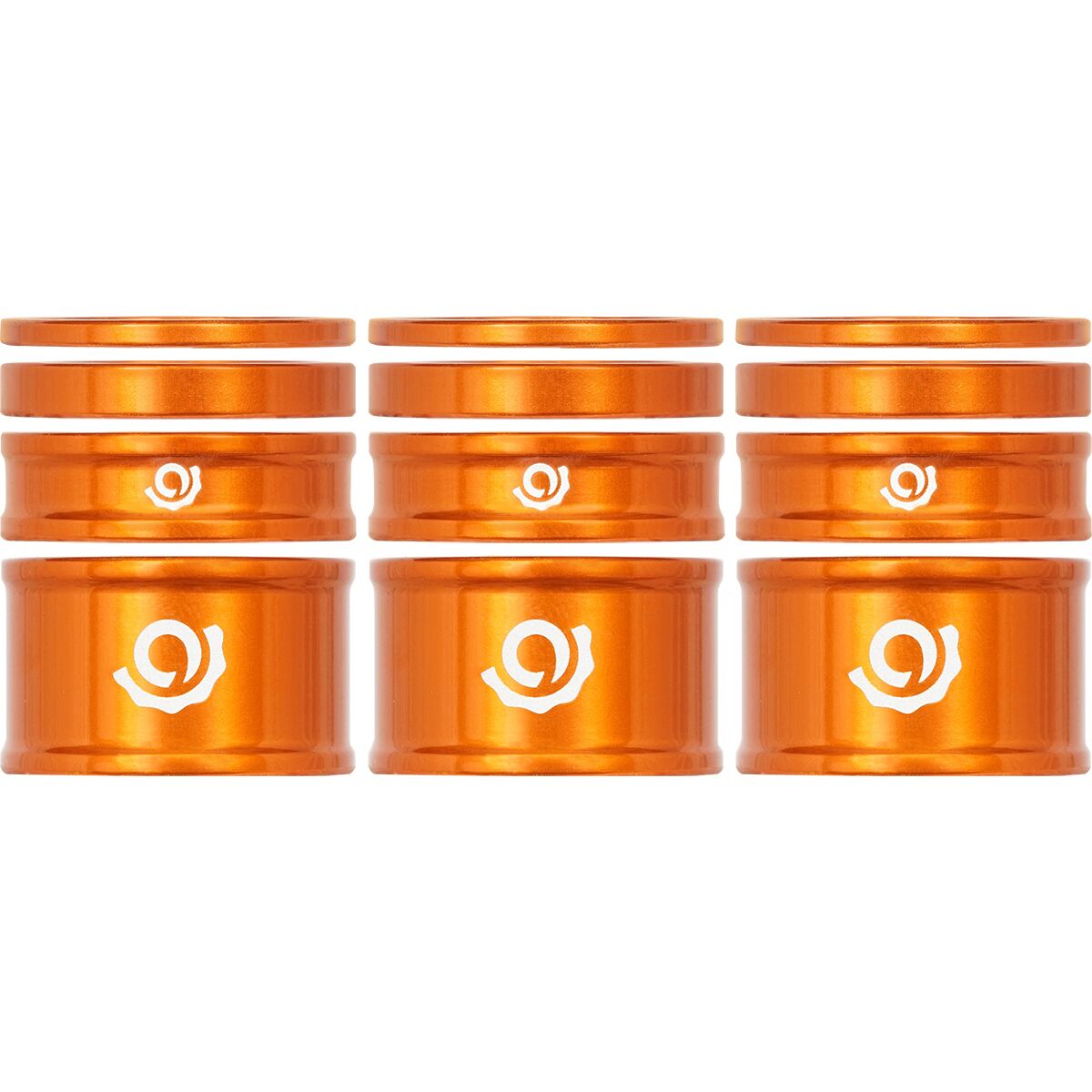 Image of Industry Nine Headset Spacer Kit, 3-Pack Orange, 20mm