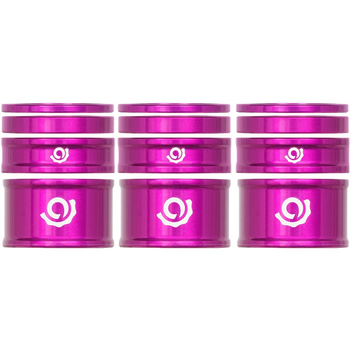 Image of Industry Nine Headset Spacer Kit, 3-Pack Purple, 5mm