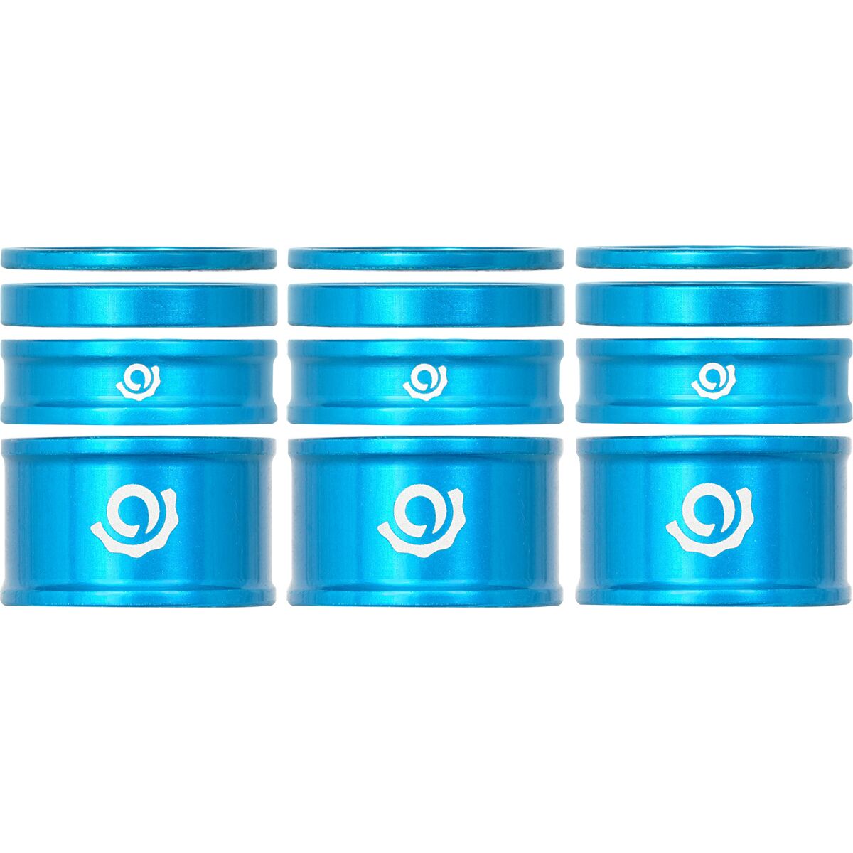 Image of Industry Nine Headset Spacer Kit, 3-Pack Turquoise, 20mm