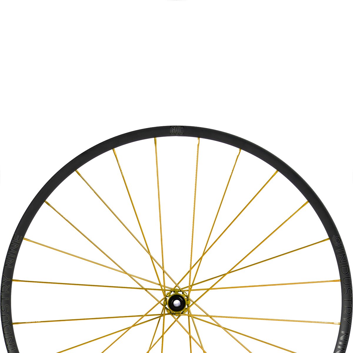 Image of Industry Nine Sector Hydra2 J-Bend Boost 29in Carbon Wheel Gold Hub-Black Spoke, Rear, 12x148, CL, XD