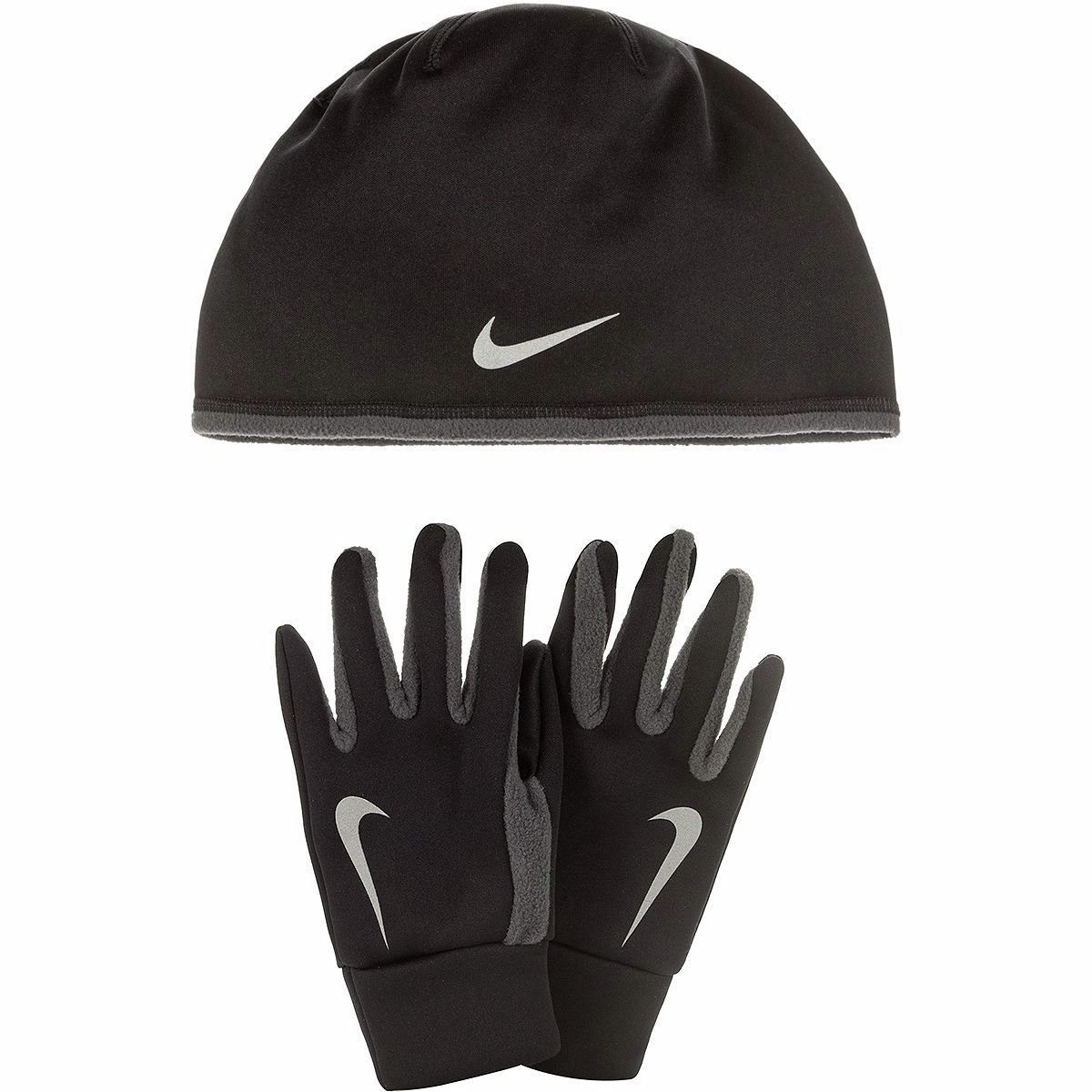 nike running gloves and hat set