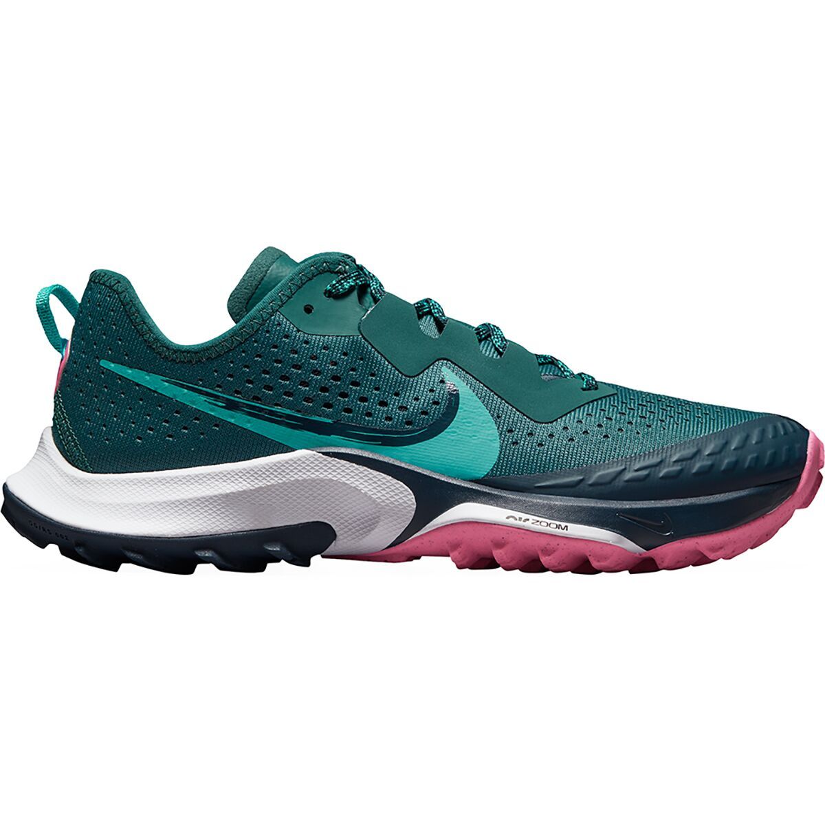 Nike Air Zoom Terra Kiger 7 Trail Running Shoe - Women's Dark Teal Green/Turquoise Blue, 8.0