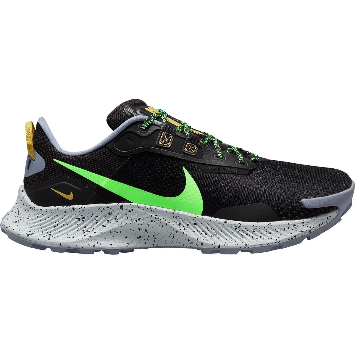 Nike Pegasus Trail 3 Running Shoe - Men's Black/Green Strike/Ashen Slate/Celery, 7.0