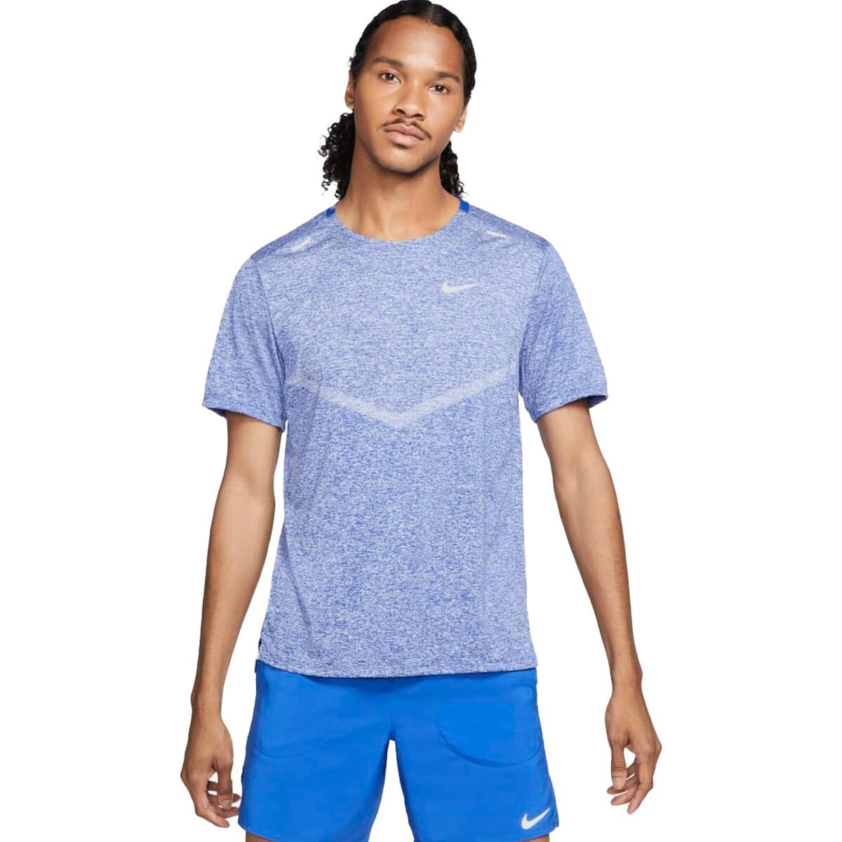 Nike DF Rise 365 Short-Sleeve Shirt - Men's Game Royal/Heather/Reflective Silver, ST