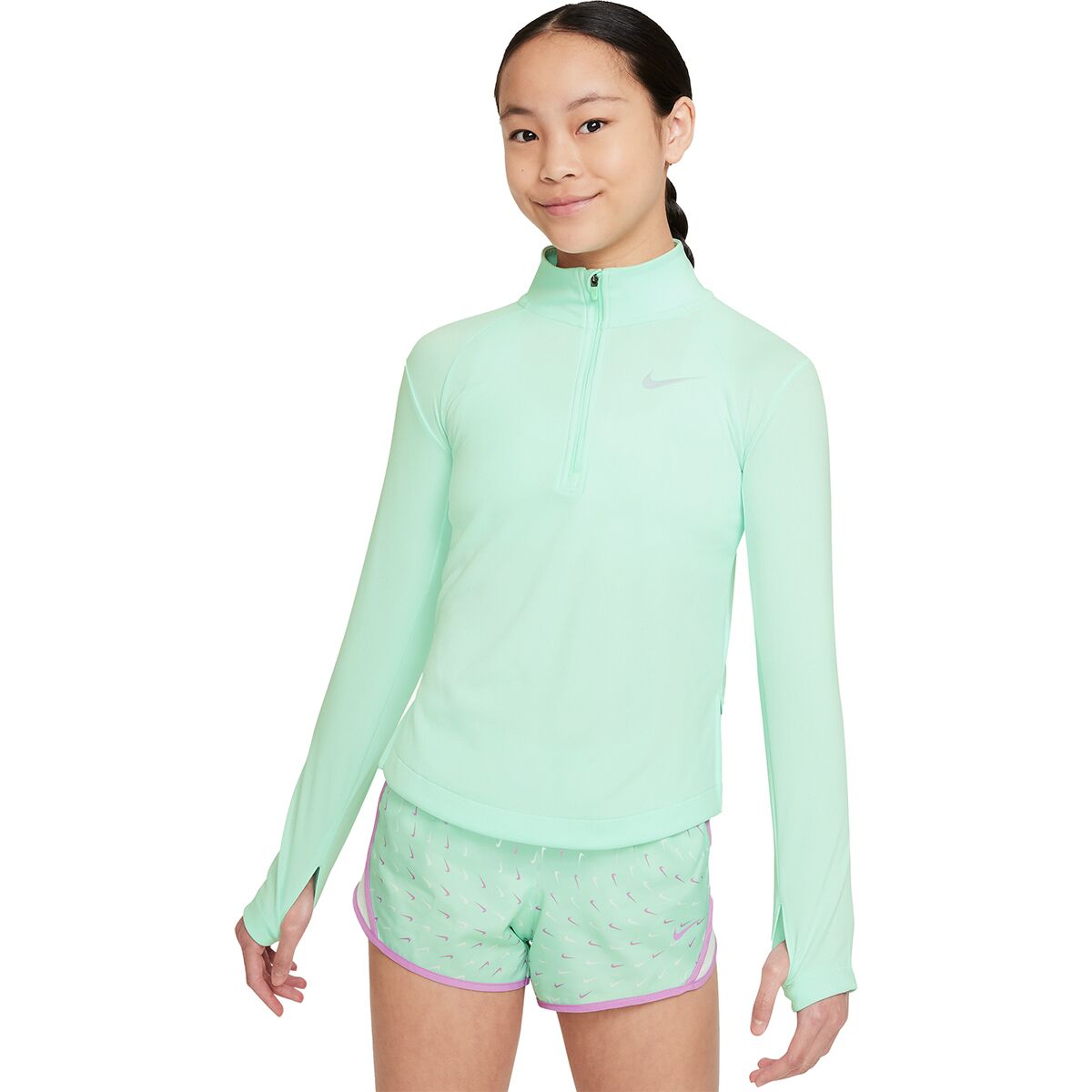 Nike Dri-Fit Run 1/2-Zip Long-Sleeve Top - Girls'