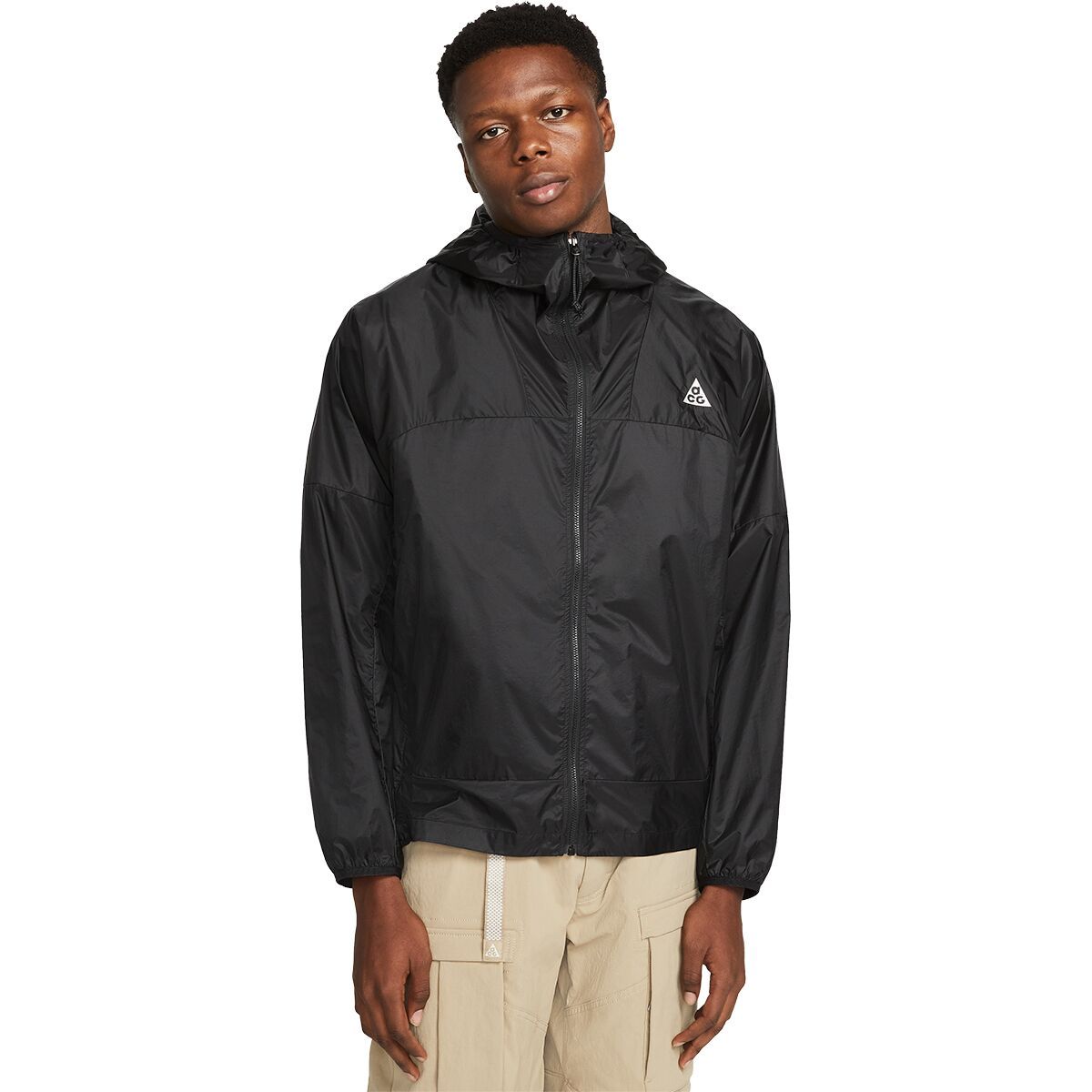 Nike ACG Windproof CNDR Cone Jacket - Men's Black/Black/Summit White, XL