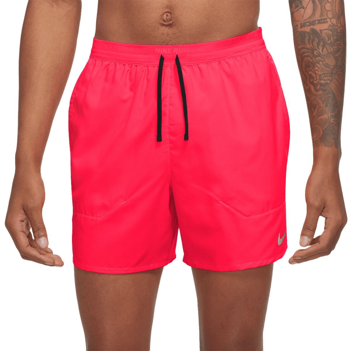 Nike Dri-Fit Stride 5in BF Short - Men's Bright Crimson/Black/Reflective Silver, XXL