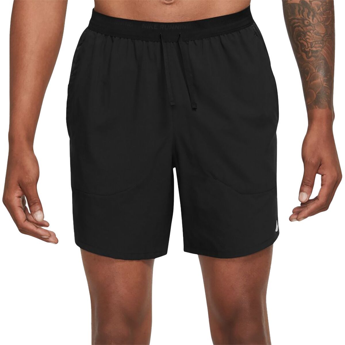 Nike Stride Dri-FIT 7in Brief-Lined Short - Men's Black/Black/Reflective Silver, XL