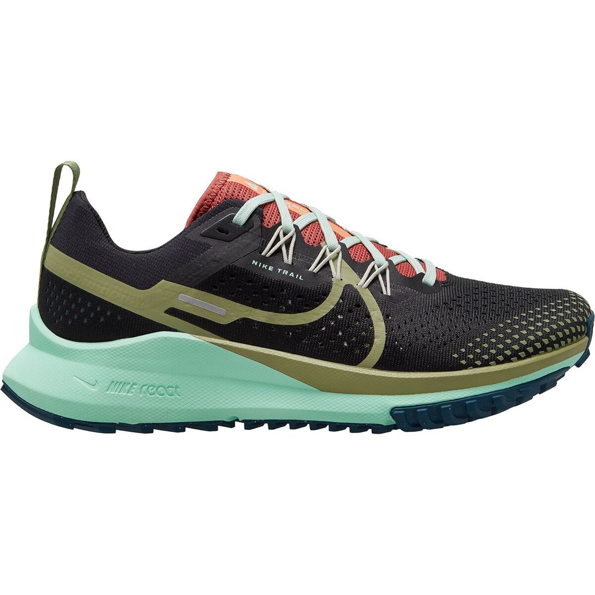 Nike React Pegasus Trail 4 Trail Running Shoe - Women's Black/Alligator/Canyon Rust/Mint Foam, 9.5