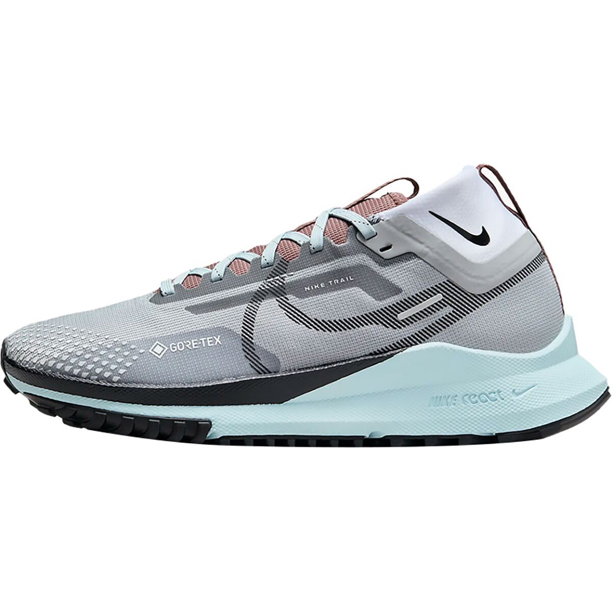 Nike React Pegasus Trail 4 GORE-TEX Running Shoe - Women's Light Smoke Grey/Black-Glacier Blue, 9.0
