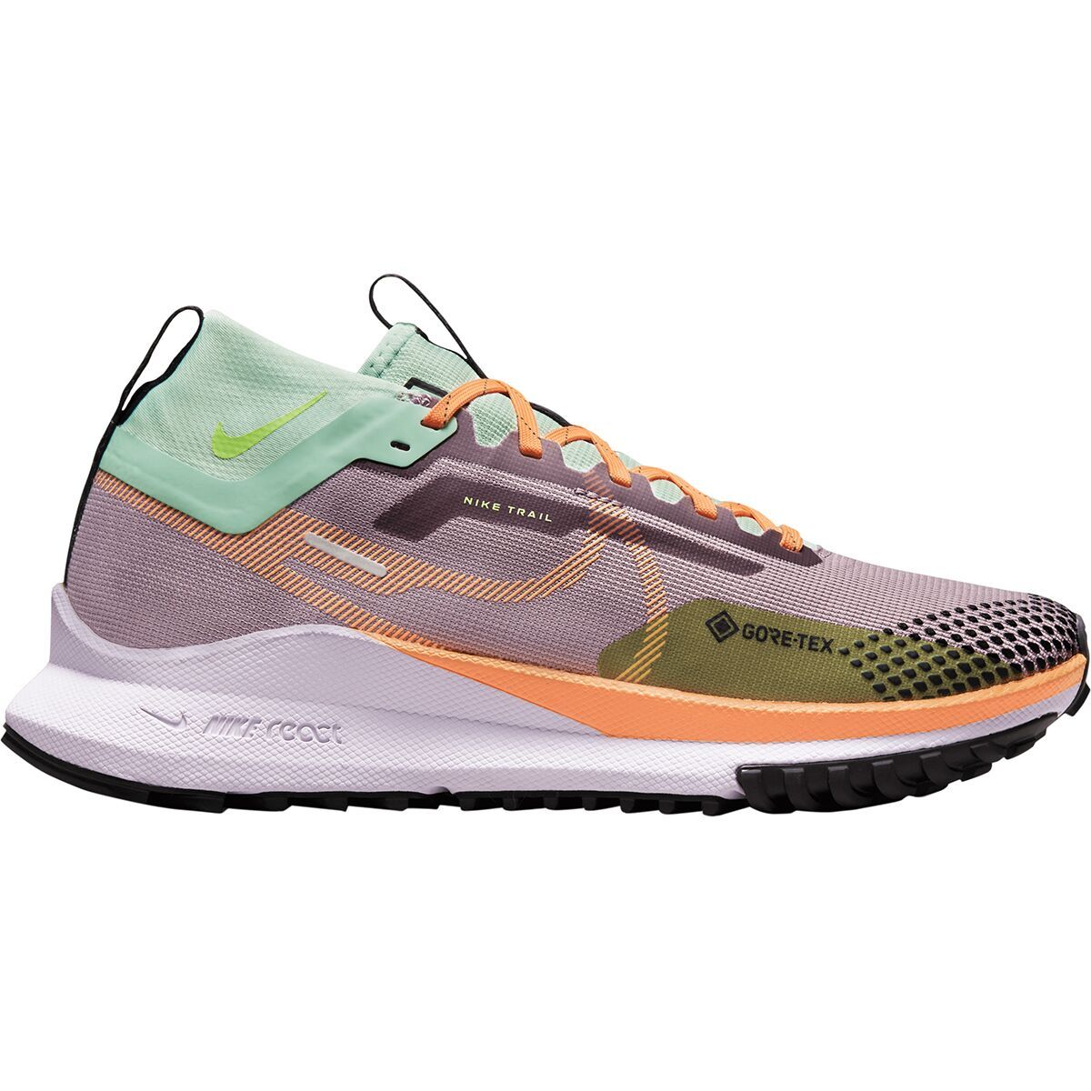 Nike React Pegasus Trail 4 GORE-TEX Running Shoe - Women's Purple Smoke/Peach Cream/Enamel Green, 11.0