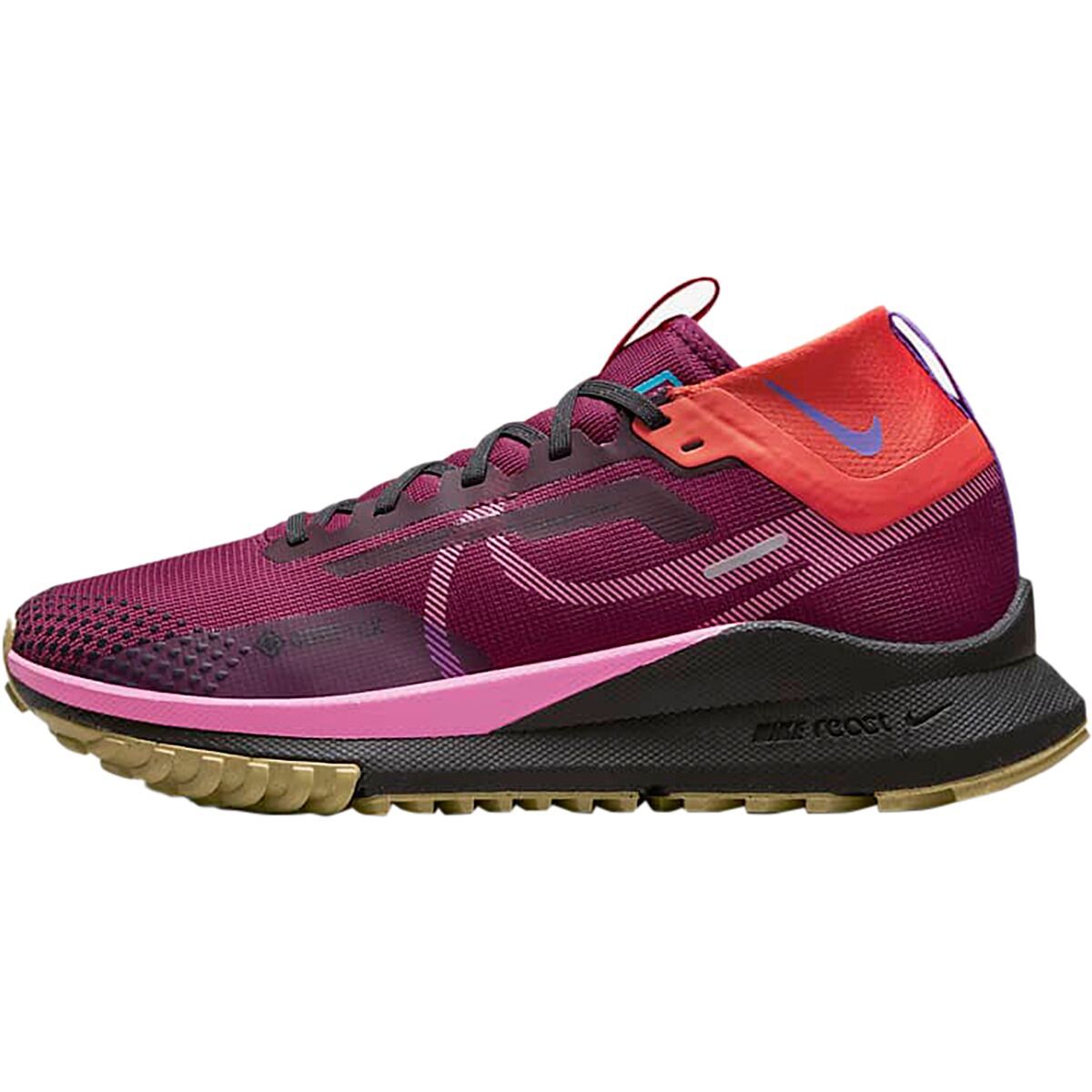 Nike React Pegasus Trail 4 GORE-TEX Running Shoe - Women's Rosewood/Pink Spell/Dark Smoke Grey, 6.0