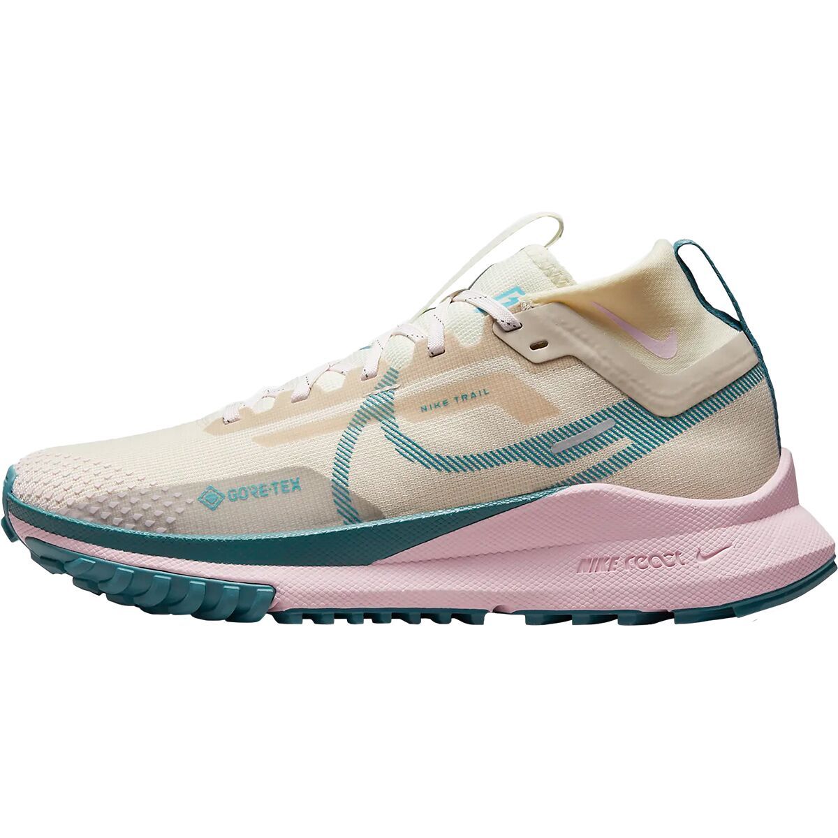 Nike React Pegasus Trail 4 GORE-TEX Running Shoe - Women's Sanddrift/Mineral Teal/Coconut Milk, 9.5