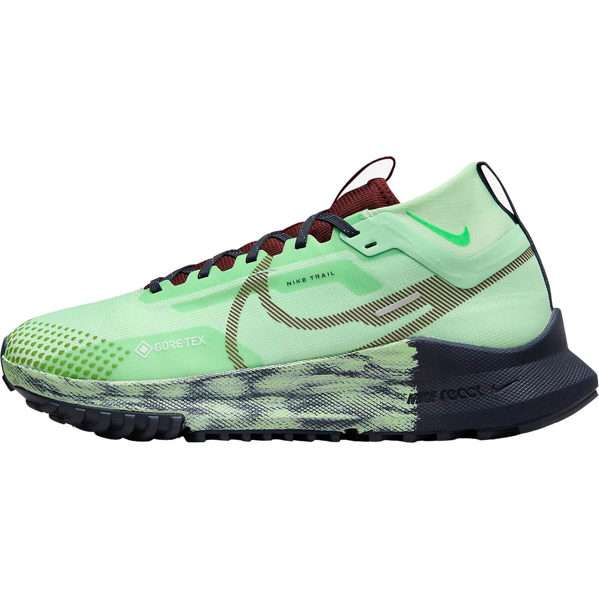 Nike React Pegasus Trail 4 GORE-TEX Running Shoe - Women's Vapor Green/Dark Team Red-Thunder Blue, 11.5
