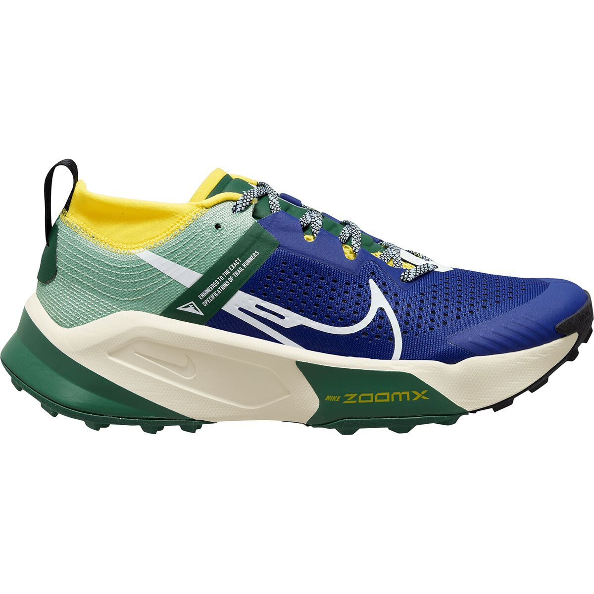 Nike ZoomX Zegama Trail Running Shoe - Men's Deep Royal Blue/White/Yellow Strike, 10.0