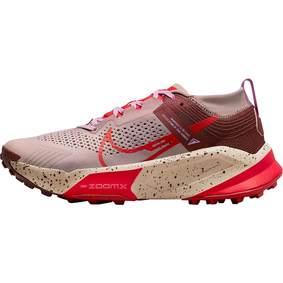 Nike ZoomX Zegama Trail Running Shoe - Women's Diffused Taupe/Picante Red-Dark Pony, 8.5