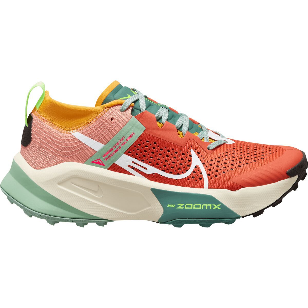 Nike ZoomX Zegama Trail Running Shoe - Women's Mantra Orange/White/Bright Crimson, 7.5