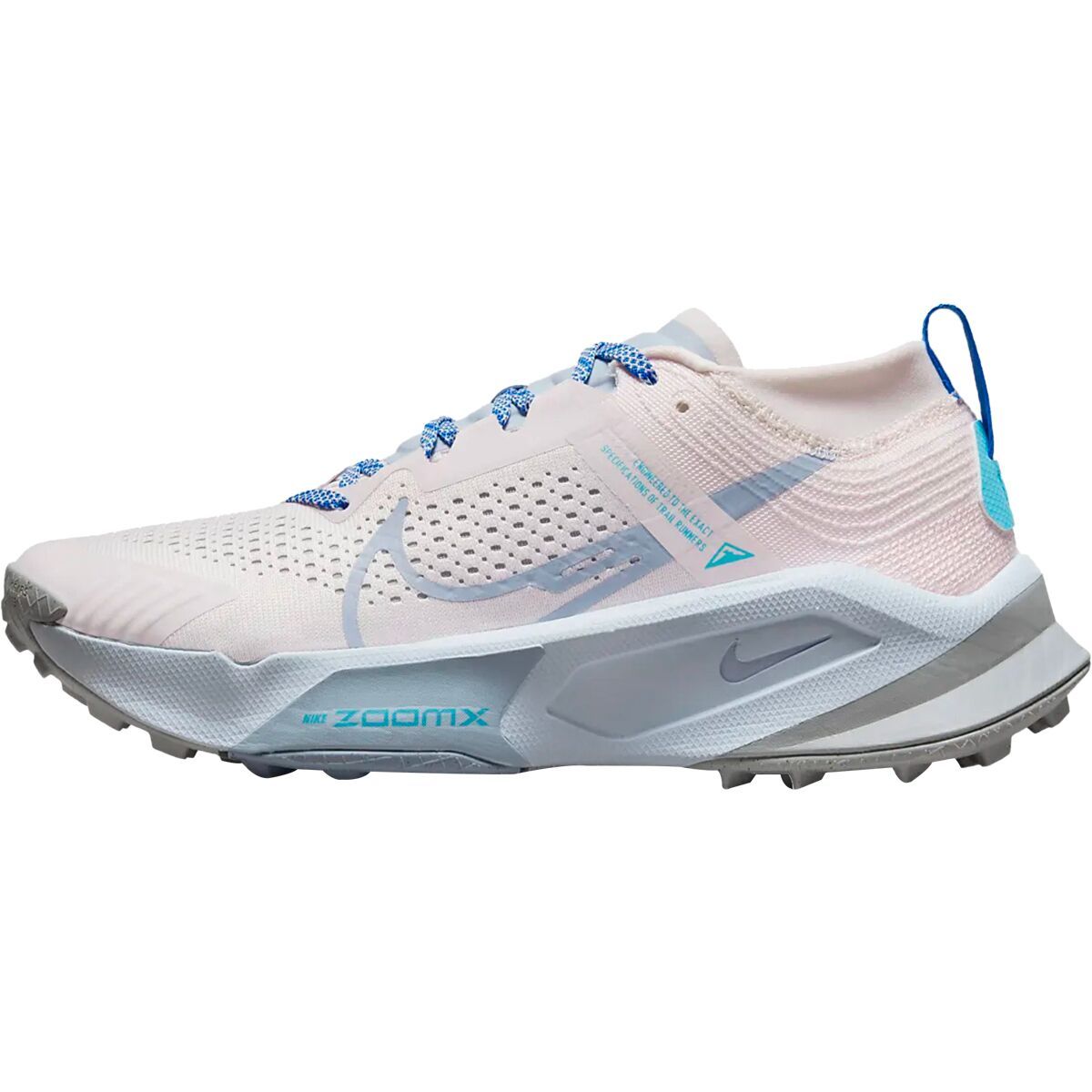Nike ZoomX Zegama Trail Running Shoe - Women's Pearl Pink/Blue Whisper/Coconut Milk, 7.5