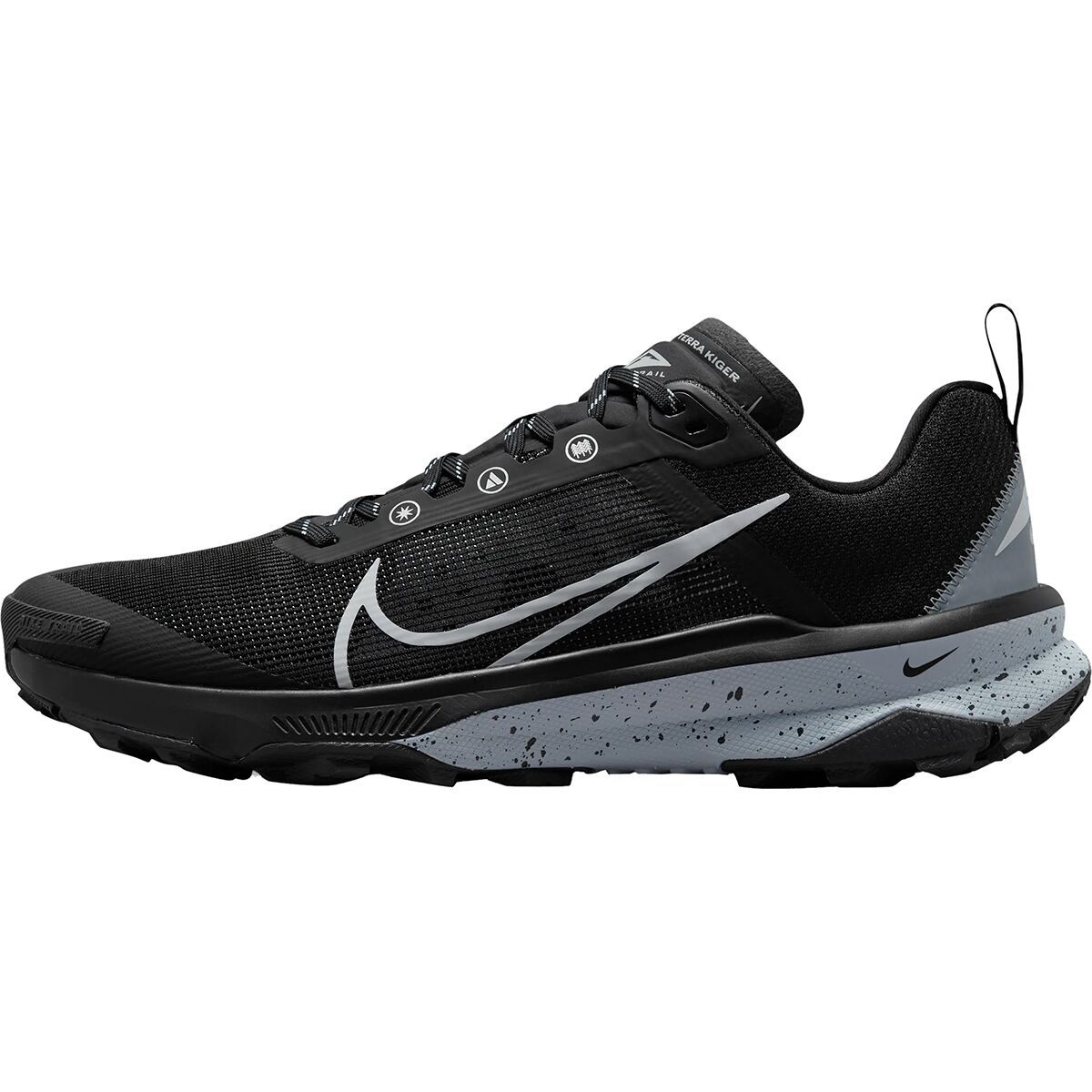 Nike React Terra Kiger 9 Trail Running Shoe - Men's Black/Wolf Grey/Reflect Silver/Cool Grey, 12.5