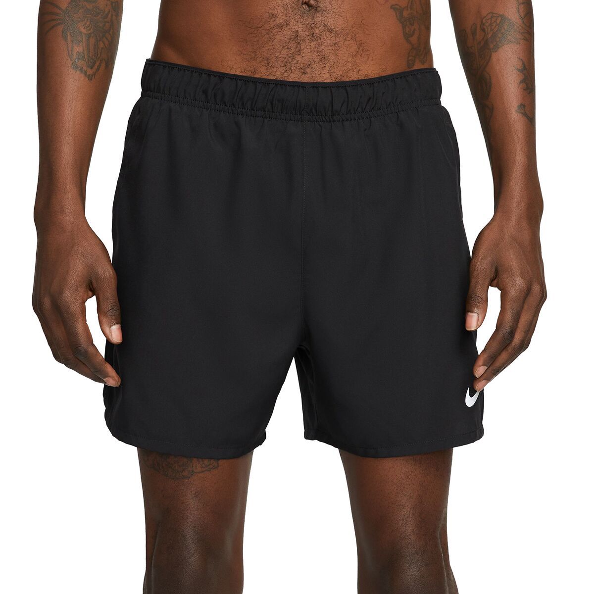 Image of Nike Dri-Fit 5in Challenger Short - Men's Black/Black/Black/Reflective Silv, XL