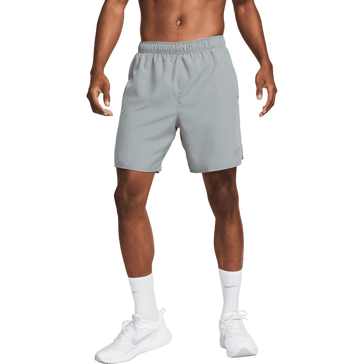 Image of Nike Dri-Fit 7in Challenger Short - Men's Smoke Grey/Smoke Grey/Reflective Silv, XL