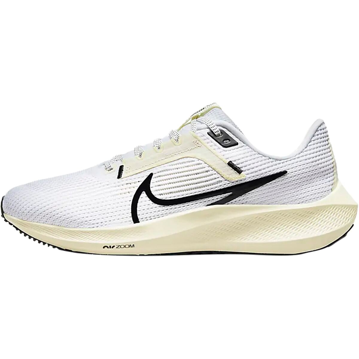 Image of Nike Air Zoom Pegasus 40 Running Shoe - Women's White/Black-Coconut Milk, 10.0