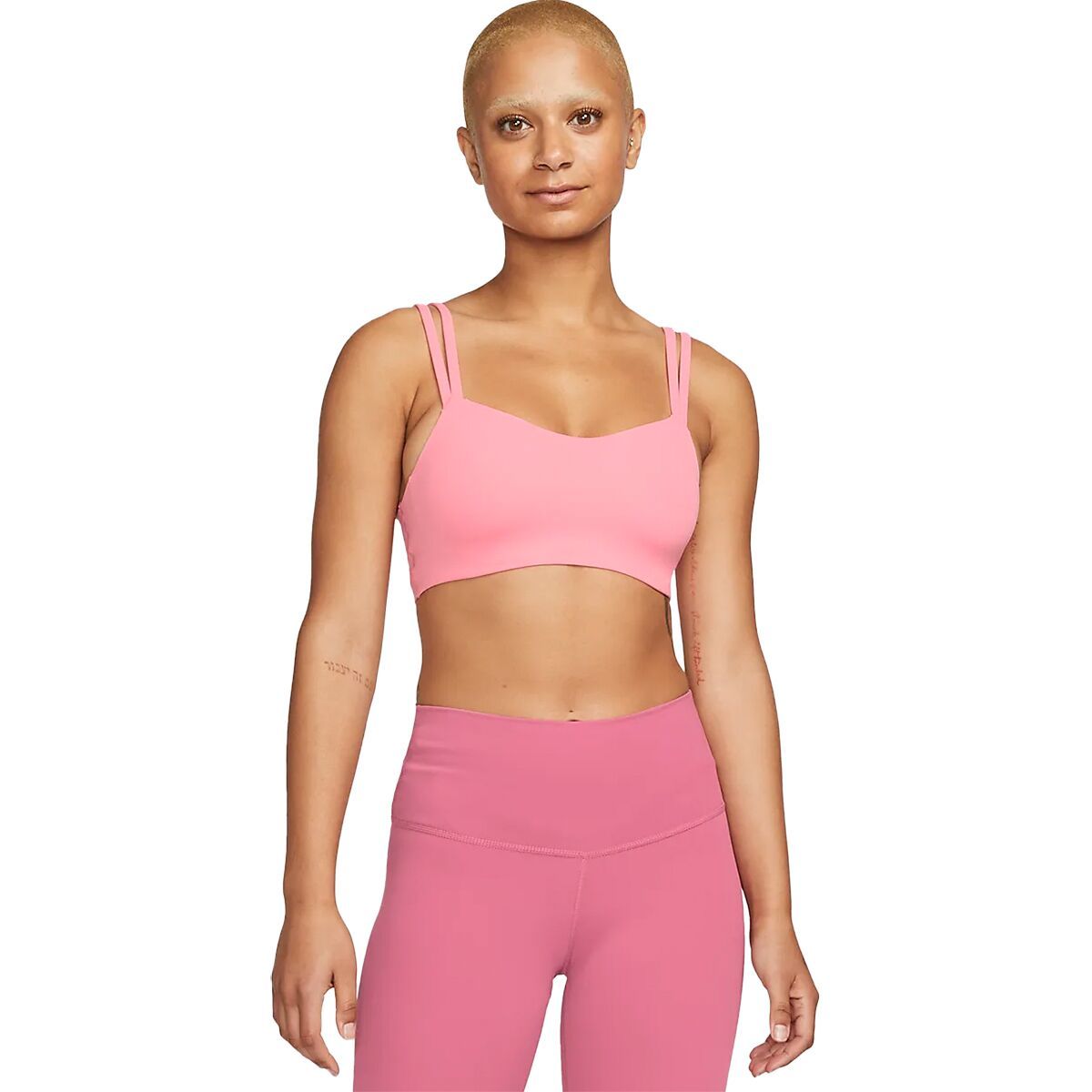 Nike Dri-Fit Alate Trace Bra - Women's Coral Chalk/Sail, XL