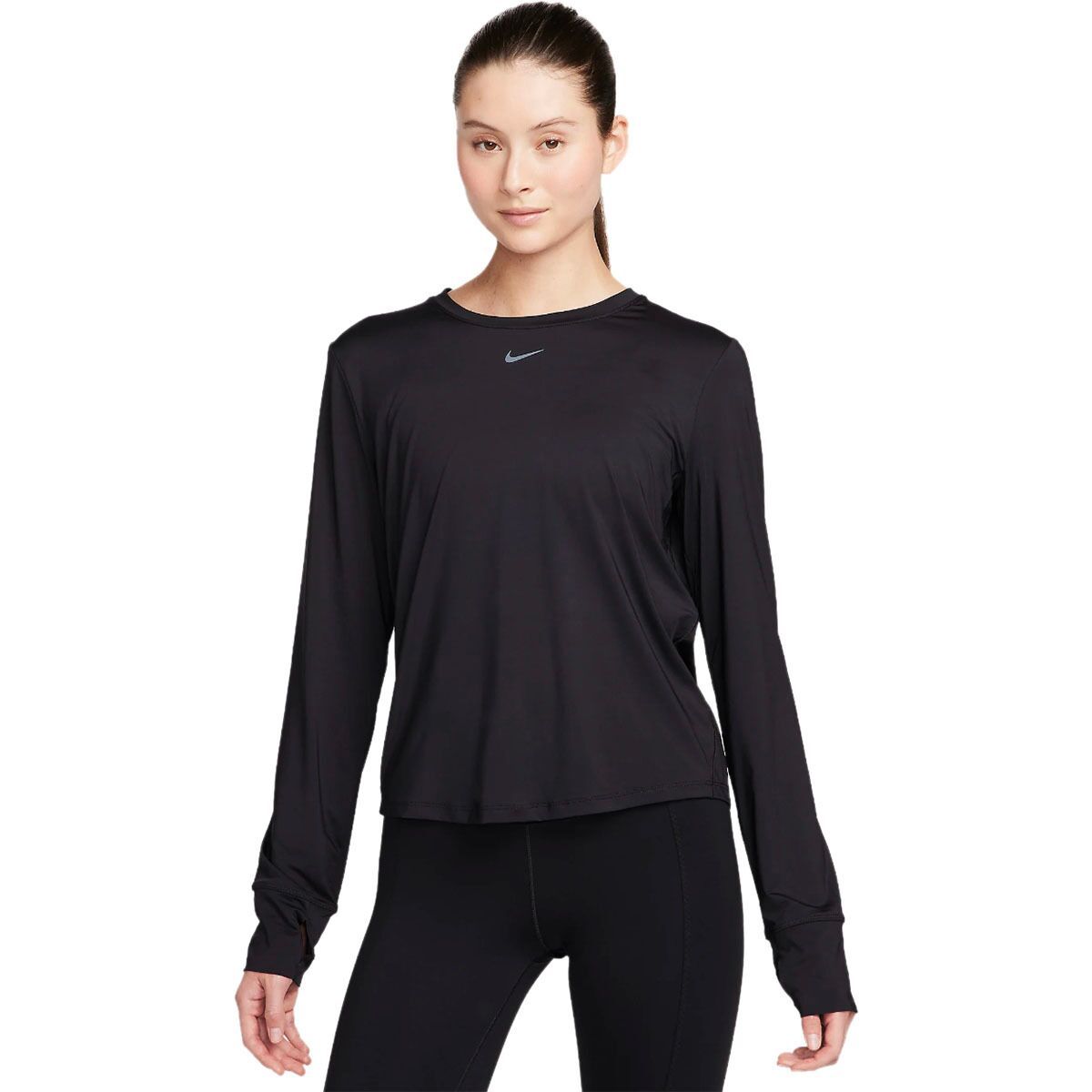 Image of Nike One Classic Dri-Fit Long-Sleeve Top - Women's Black/Black, XS