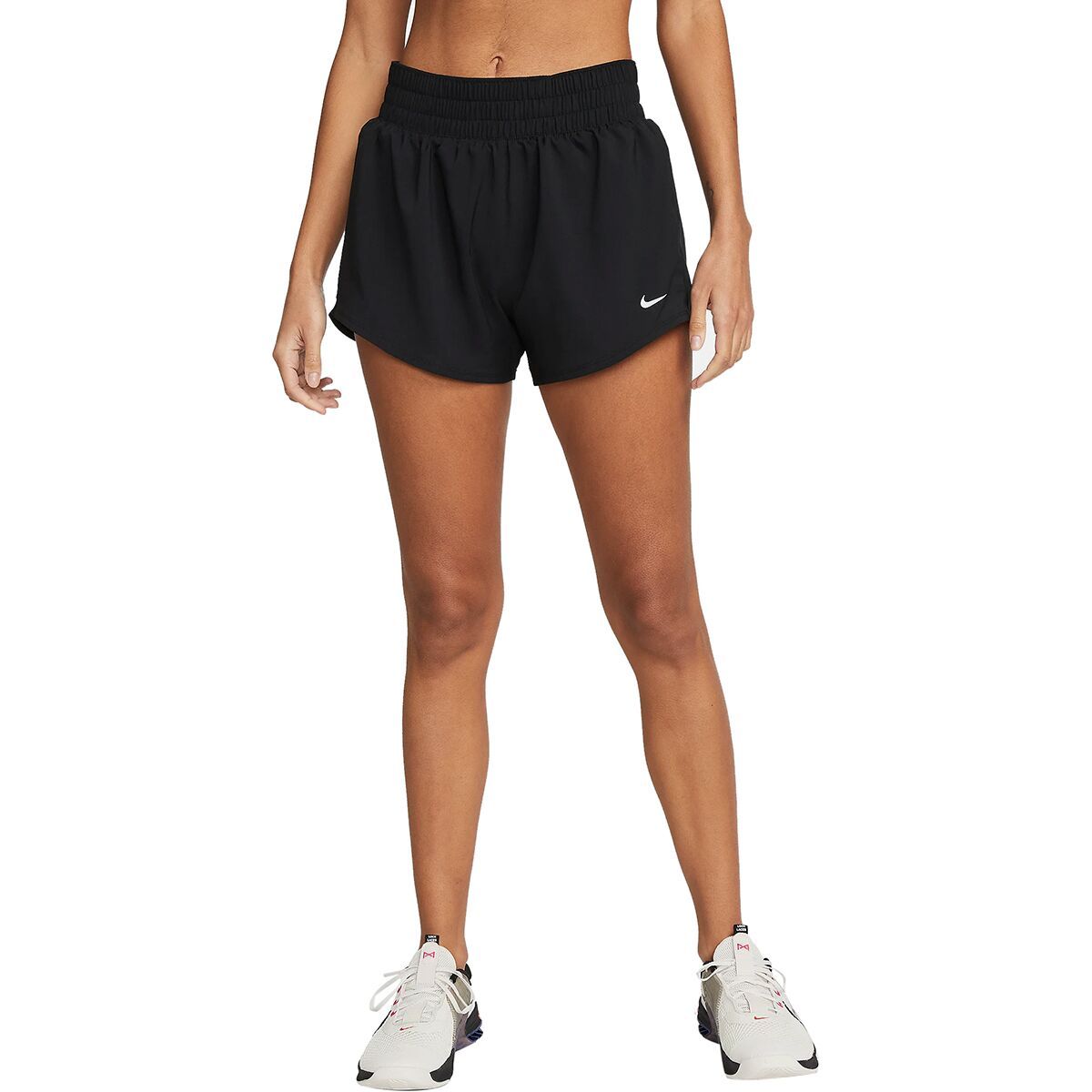 Nike One Dri-Fit 3in Brief Lined Short - Women's Black/Reflective Silv, XS