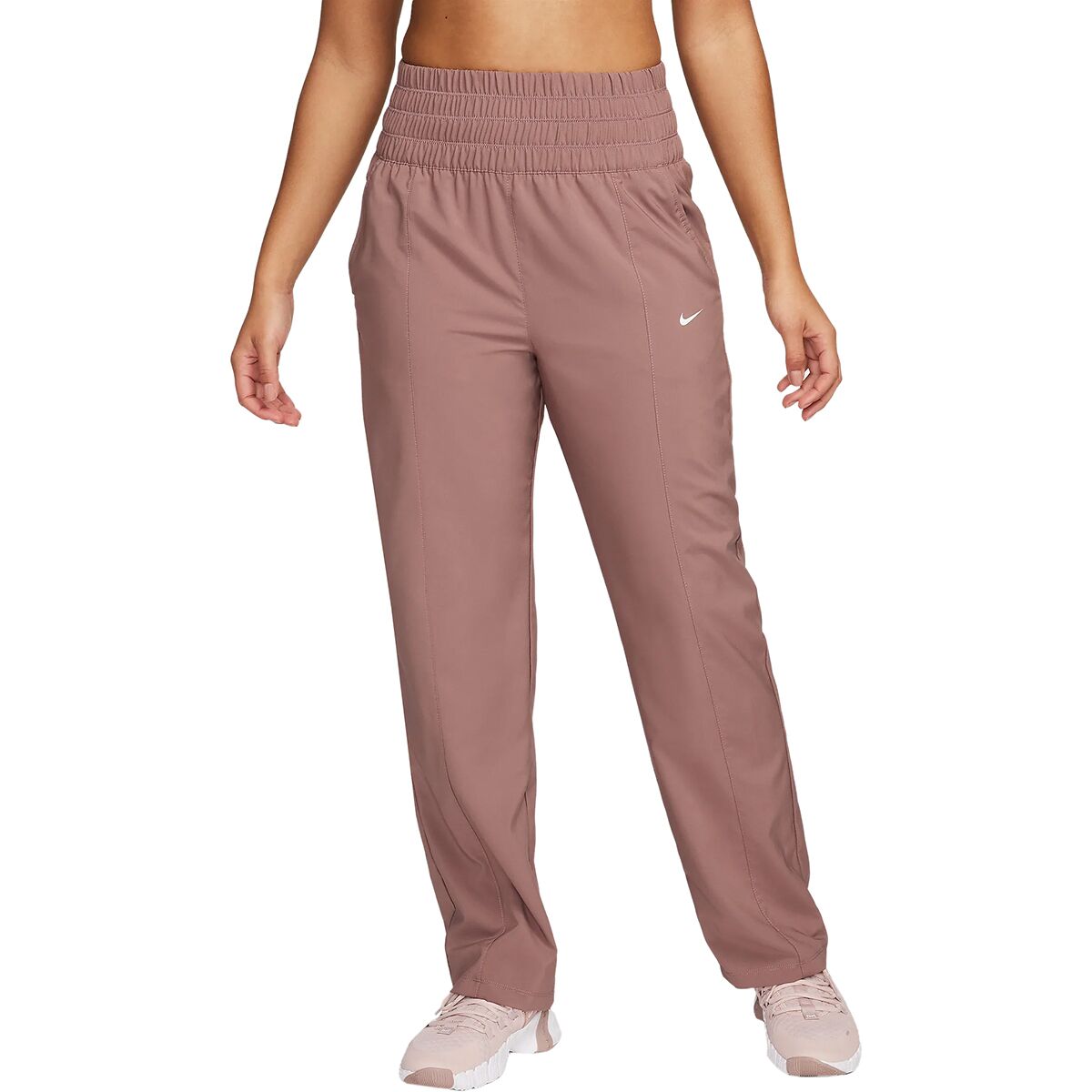 Nike Nike Dri-FIT One Ultra HR Pant - Women's Smokey Mauve/White, M