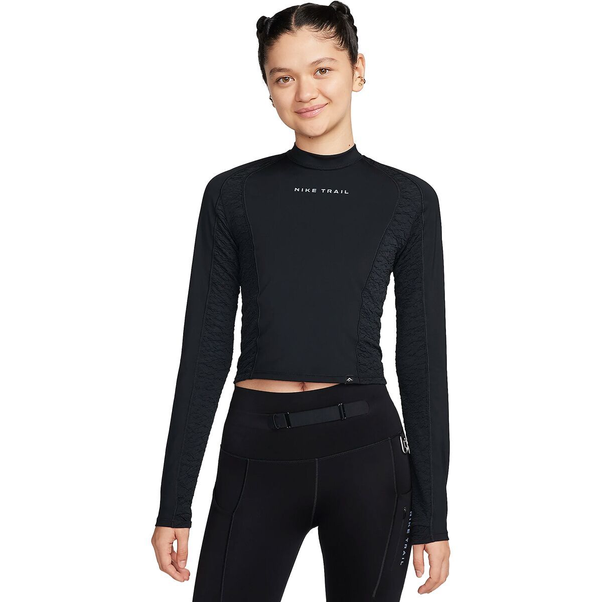 Nike Trail Dri-Fit Long-Sleeve Top - Women's Black/Black/Dark Smoke Grey, XS