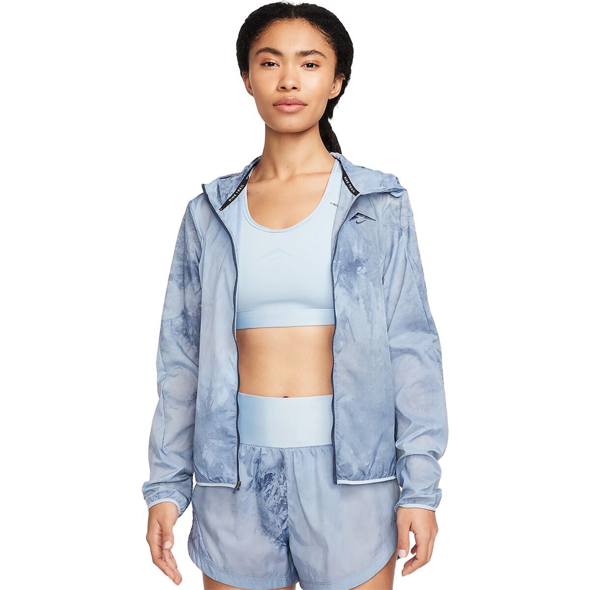 Image of Nike Trail Repel Jacket - Women's Light Armory Blue/Thunder Blue, S
