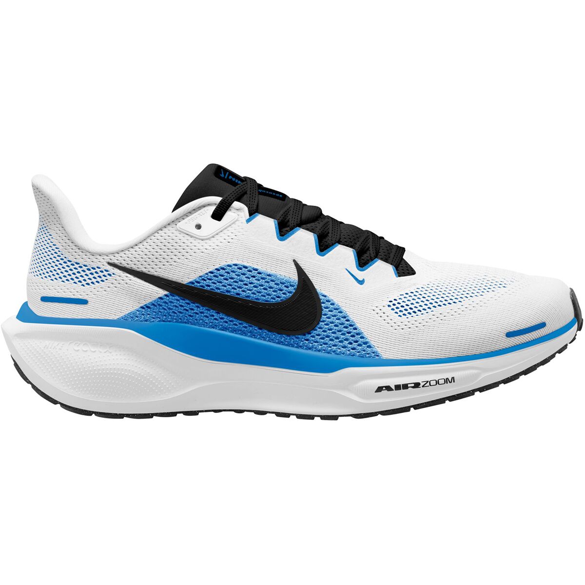 Image of Nike Pegasus 41 Running Shoe - Men's White/Black-Blue Hero, 12.0