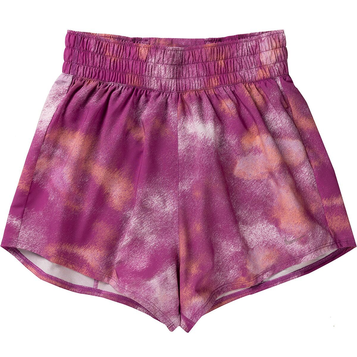 Image of Nike Dri-Fit High-Waisted 3in Lined Print Short - Women's Hot Fuchsia/Hot Fuchsia/Black, M