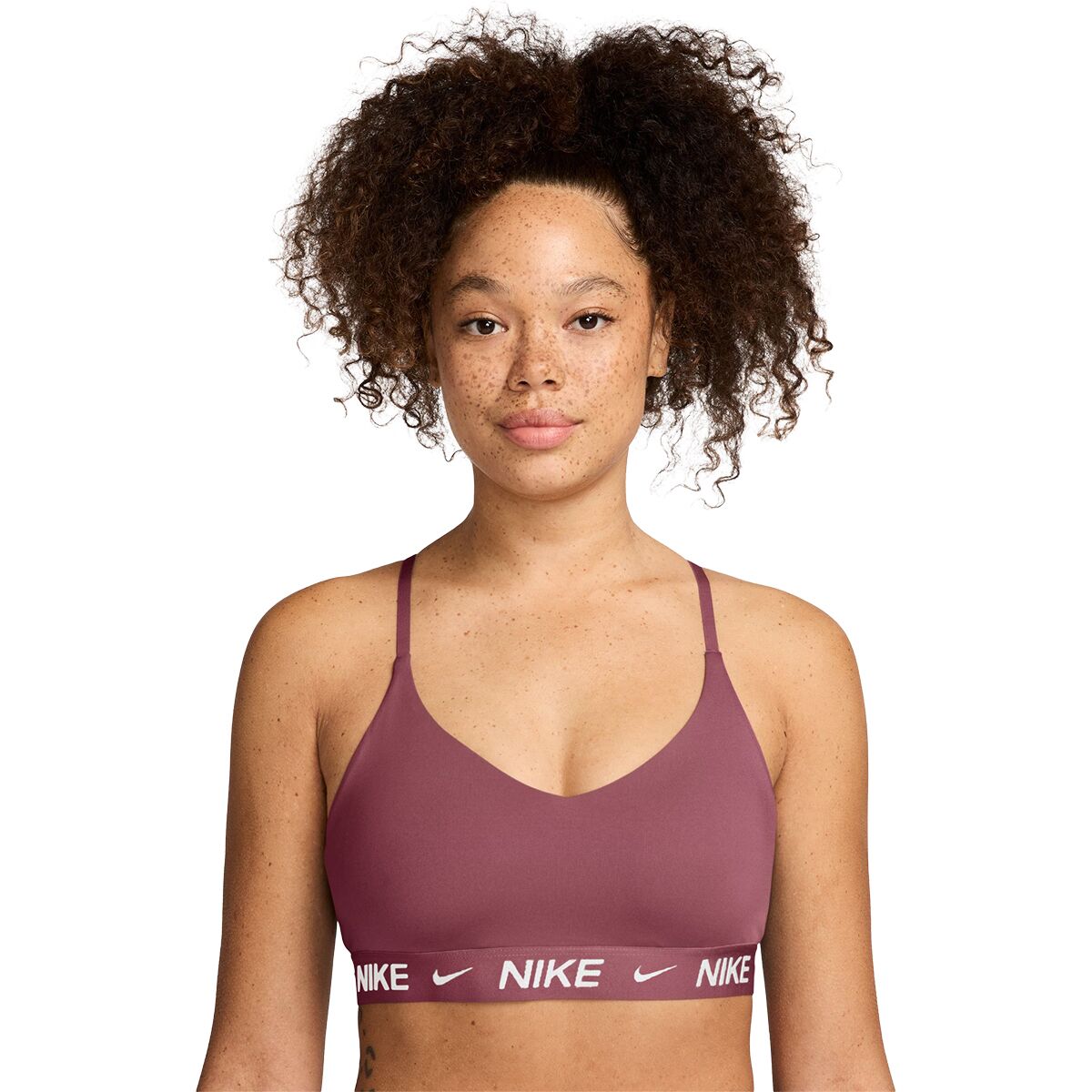 Image of Nike Dri-Fit Indy Light Sport Bra - Women's Pink Smoke, L