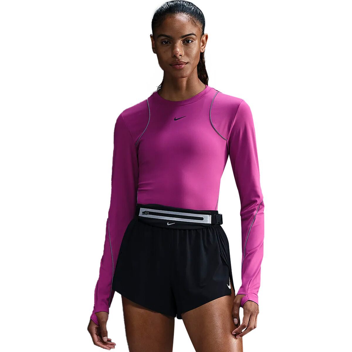 Nike Run Division Reflective Long-Sleeve Shirt - Women's Hot Fuchsia, XL